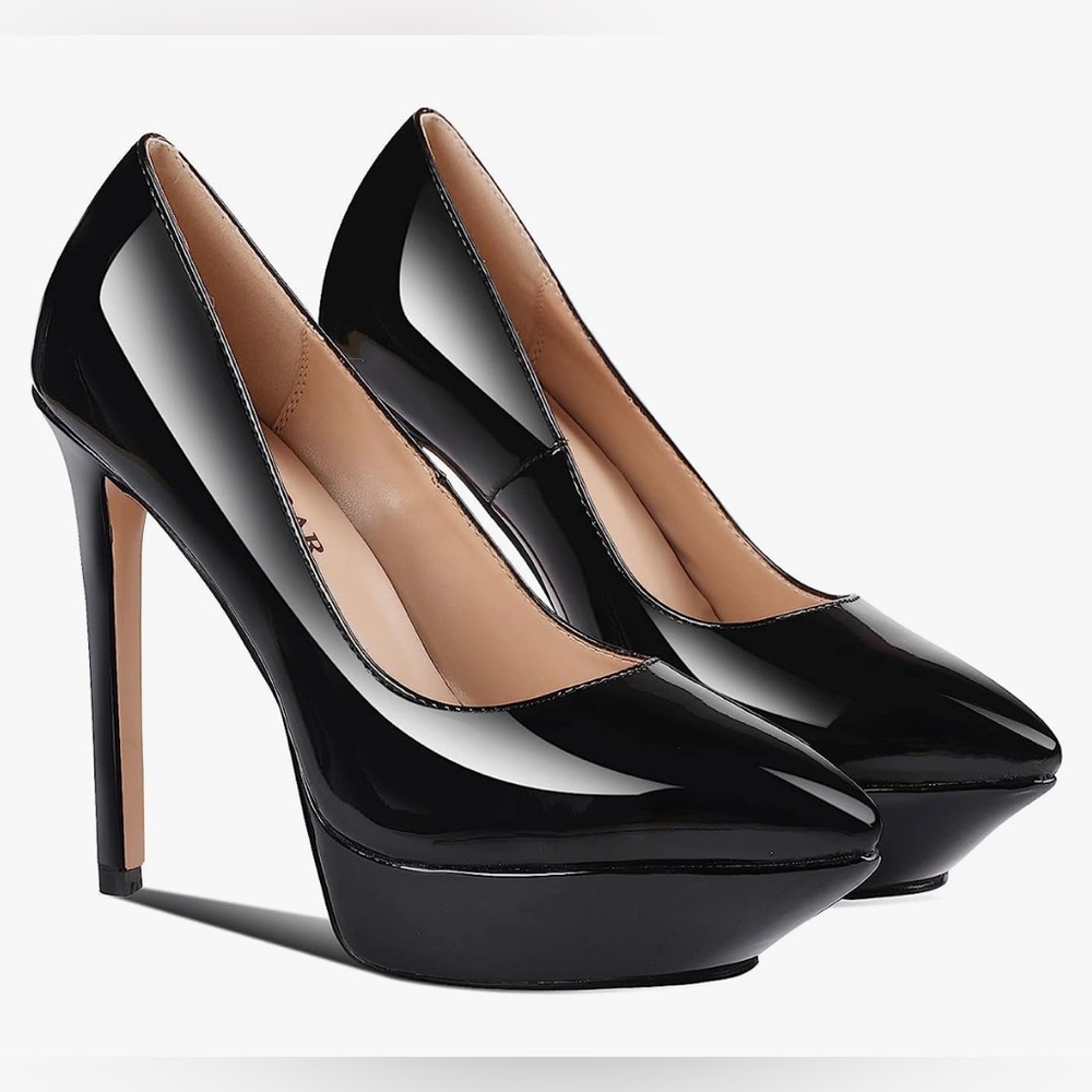 JEDKARAR Platform Stiletto Heel Pumps